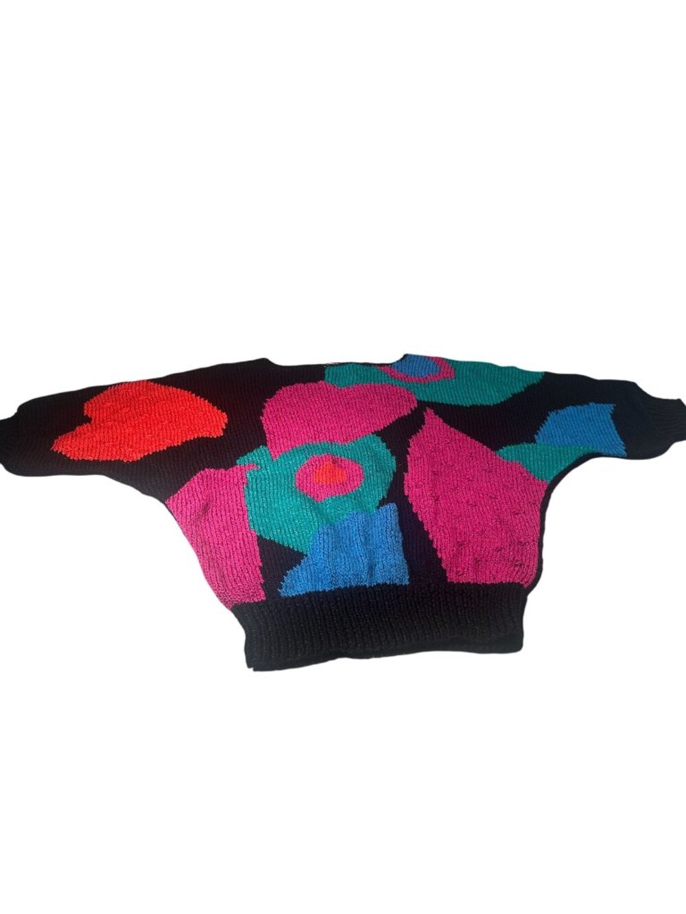 Nannell Sweater Womens Vintage 90s Full House Pullover Hand Knit Wool Blend